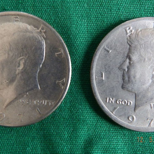 Half dollar 1971 used in very good condition