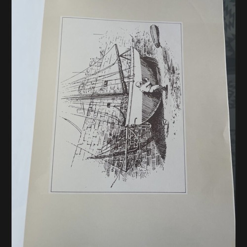 Nautical engravings 1800-1900 book used collection