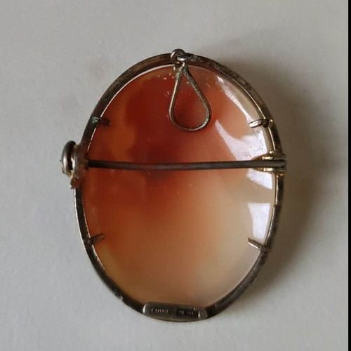 Antique Cameo brooch pendant used, well preserved, from Italy