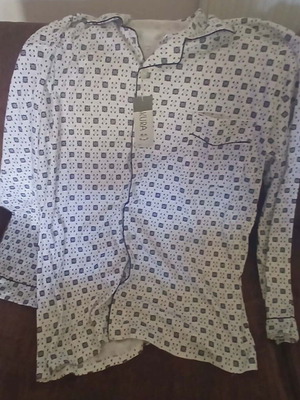 Men's classic pajama set with buttons new, cotton two-piece
