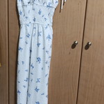 H&M women's jumpsuit like new, size XS, white and blue