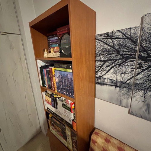 Wooden bookcase, 56x30x190 cm