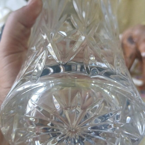 Vintage Capri Crystal Vase 24% Lead Crystal New