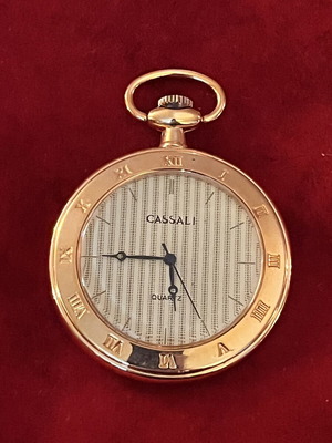 CASALI vintage quartz ανδρικό ρολόι τσέπης σε χρυσαφί, 4,7 εκ.