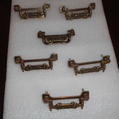 Antique carved drawer handles pack of 7, new