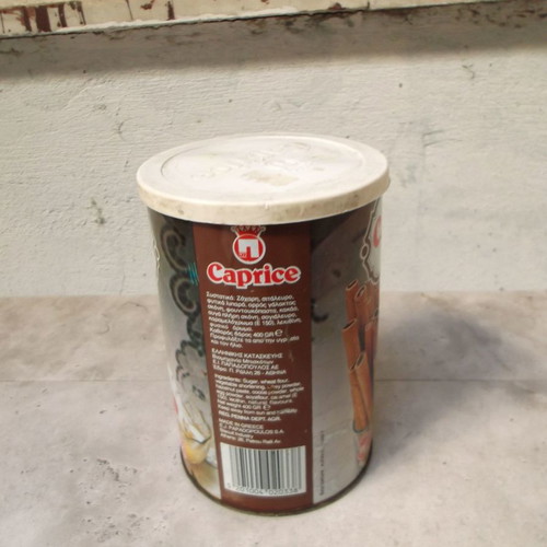 Vintage Caprice Papadopoulou collectible tin 1987 used