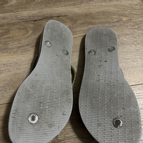 Havaianas silver slippers size 38