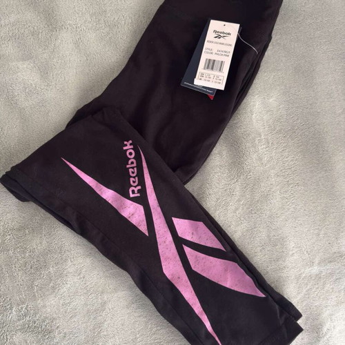 Reebok leggings for girls 13-14 years new with tag, black-pink