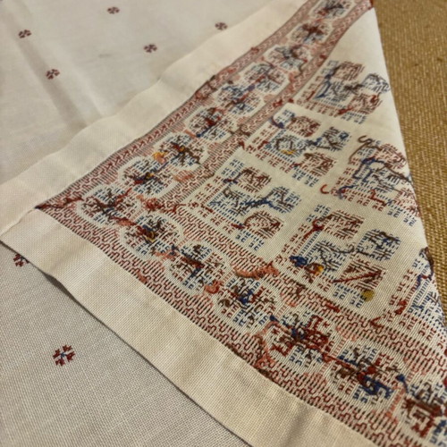 Handmade embroidery used