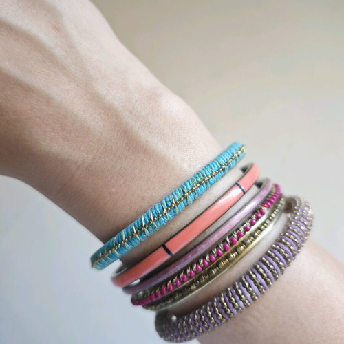 Summer bracelet set used, multicolored
