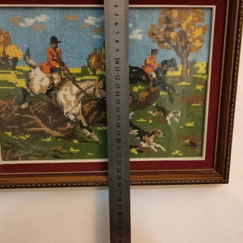 Embroidered painting like new, size 34x26