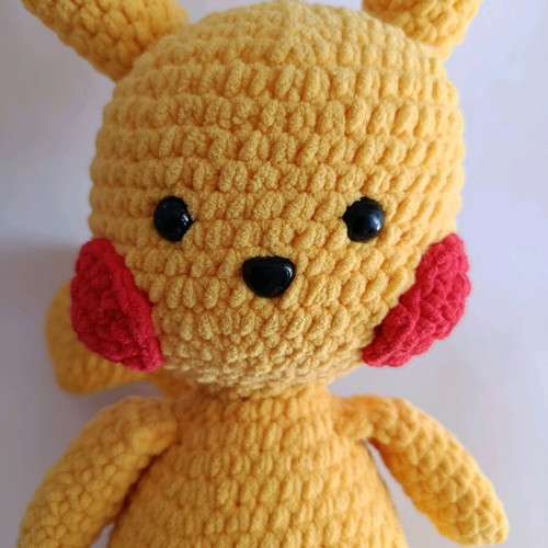 Pikachu handmade knitted doll 30 cm like new
