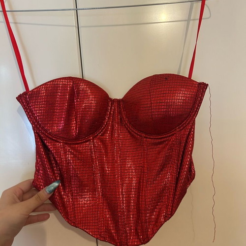 Red corset like new, size M-L