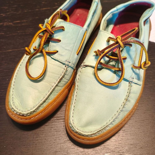 Giardini boat shoes, turquoise, size 42