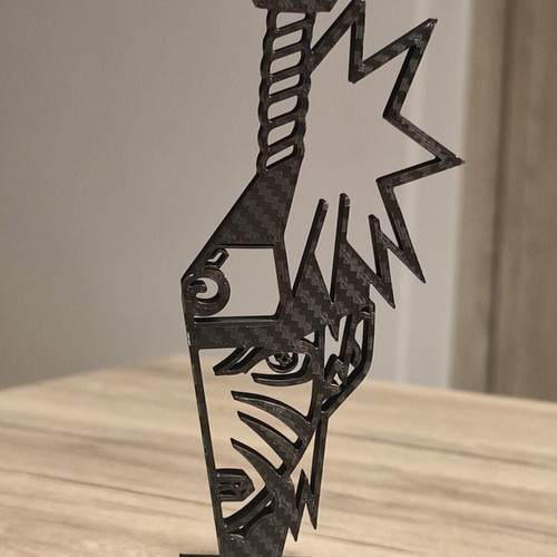 Naruto 3D printed Kunai silhouette figure