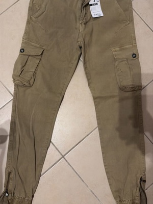 Cargo pants beige size M like new with elastic