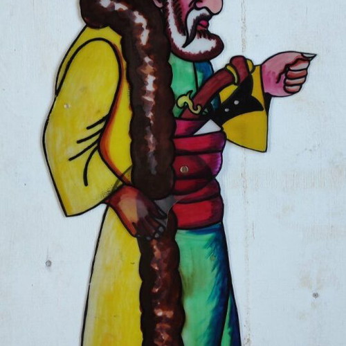 Shadow theater figure Pasha used 78cm plastic celluloid