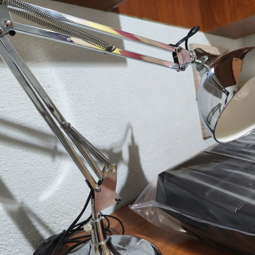 Desk lamp inox adjustable height and angles like new