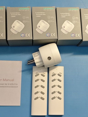 Wireless Remote Control Sockets Ucomen new, 2300W, 30m range