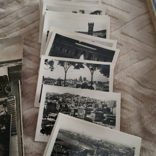Photos and postcards used, pack from previous century