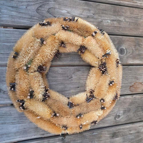 Decorative dried wreath new, 30 cm diameter
