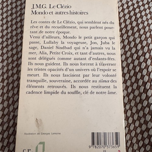 Le Clézio Mondo et autres histoires book, French