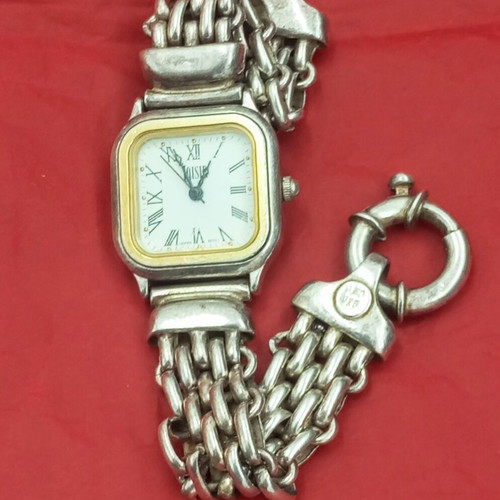 Loisir 925 silver watch used, 14k gold plated, 18cm