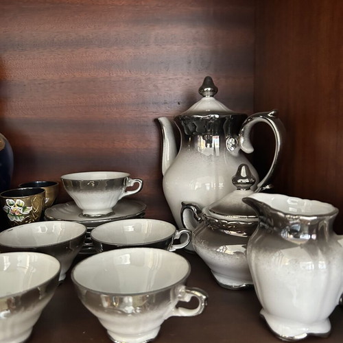 Vintage tea set with teapot