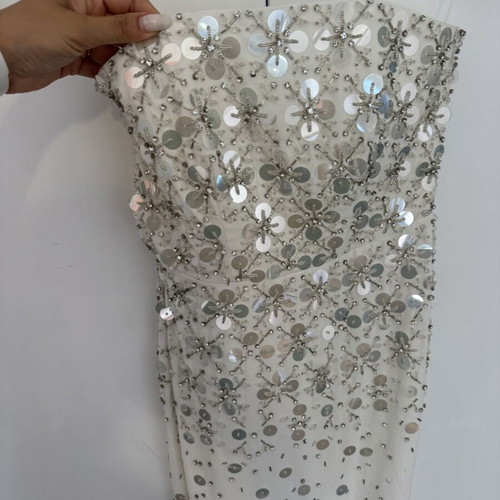 Oh Polly Crystal Corset Dress New, White, Size S