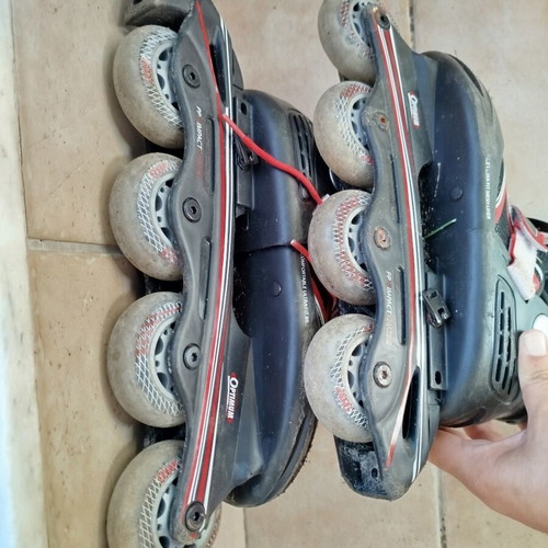Optimum Inline Skates used, black with red details, size 36-39