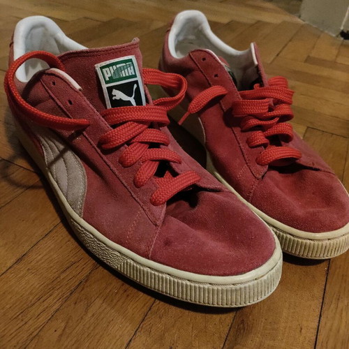 Puma Suede sneakers used, size 47-47.5, red