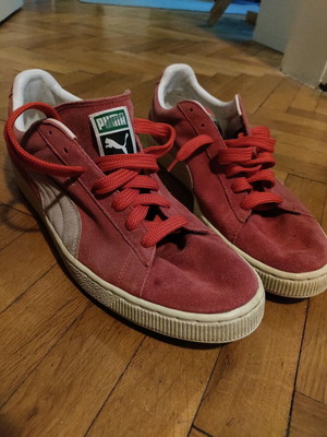 Puma Suede sneakers used, size 47-47.5, red