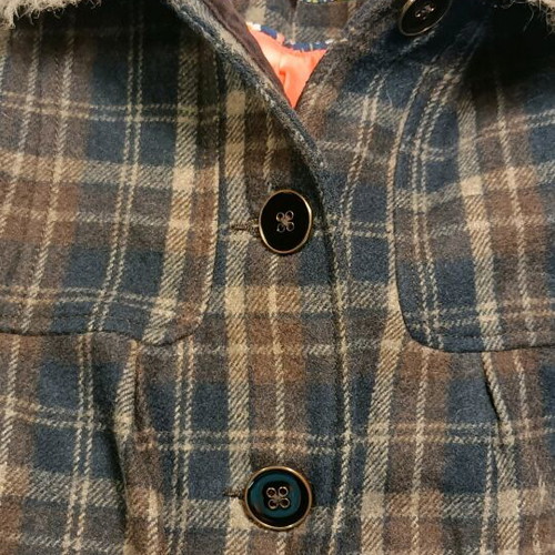 Pepe Jeans children's wool coat like new, checked, size 8