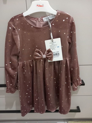 Funky kids dress new, dark pink for 18-month-old girl