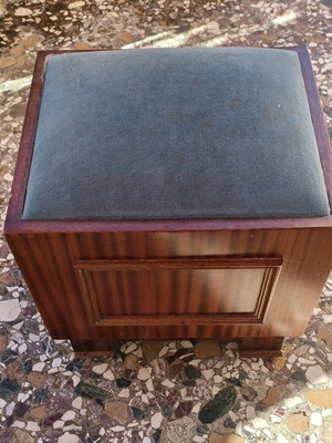 Wooden stool with velvet like new