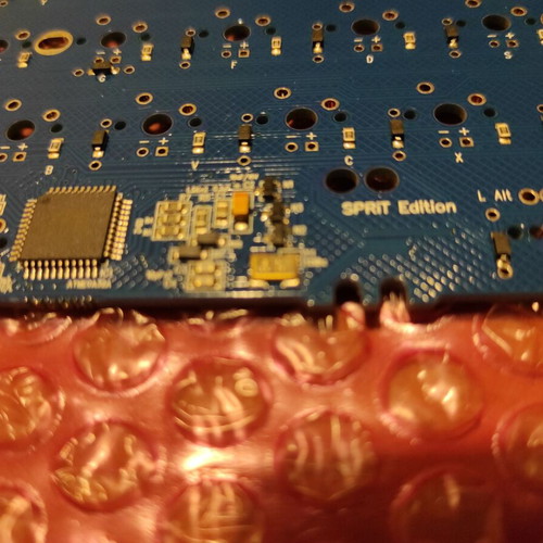 SPRiT FaceW PCB new for custom 60% keyboards, blue
