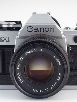 Canon AE-1 Film Camera with 50mm f/1.8 Lens Used