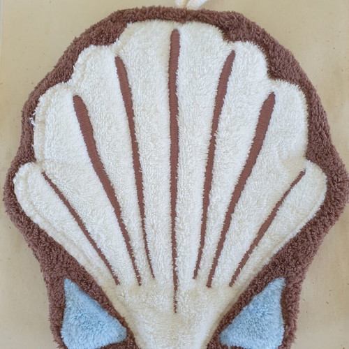 Shell-shaped hand towel new, coral fleece 20cm×20cm