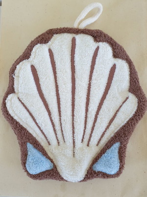 Shell-shaped hand towel new, coral fleece 20cm×20cm