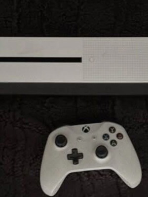 Xbox One S console like new with red controller, 500GB