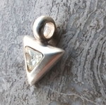 Silver 925 Triangle Pendant new with zircon stone