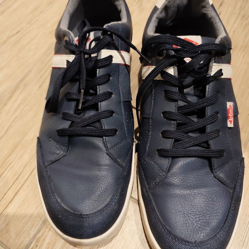 Lee Cooper men's navy blue leather sneakers used size 45 flats