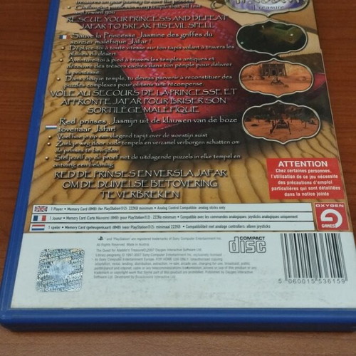 The Quest for Aladdin's Treasure PS2 game used