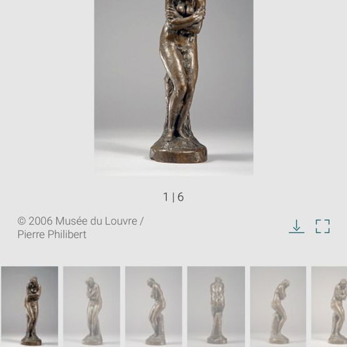 Louvre Museum statue replica used, La frileuse de Jean-Antoine Houdon
