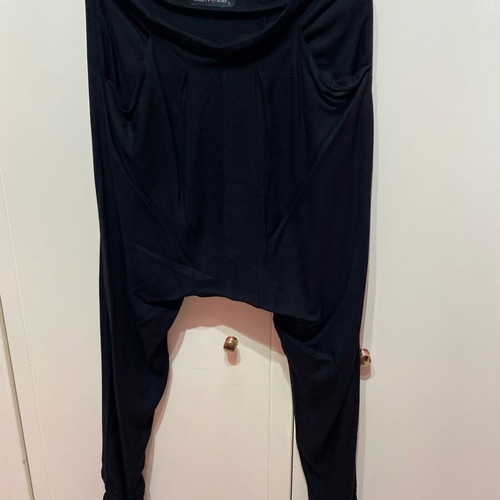 Wide black pants like new, size L