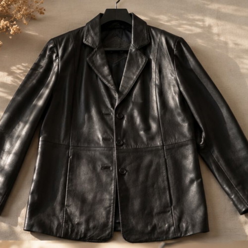 Prince Leather women's leather jacket, genuine black leather
