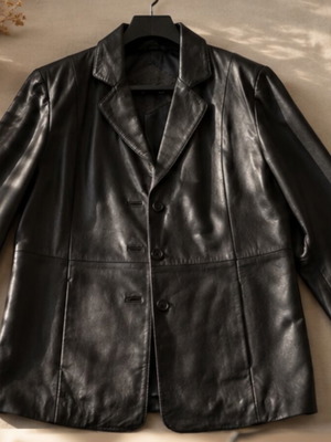 Prince Leather women's leather jacket, genuine black leather