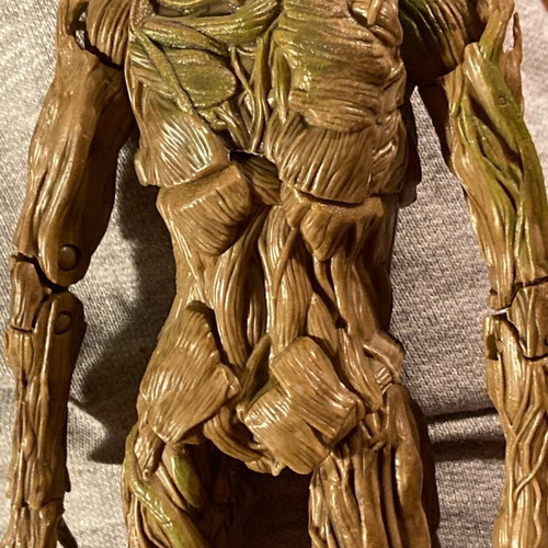 Marvel Legends Evolution of Groot figure like new with baby Groot in pot