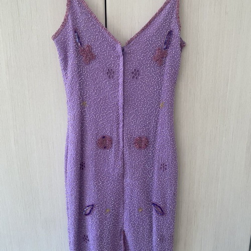 Evening dress Medium with embroidery, purple