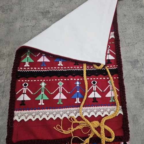 Traditional Makras Gefyras apron new, handmade